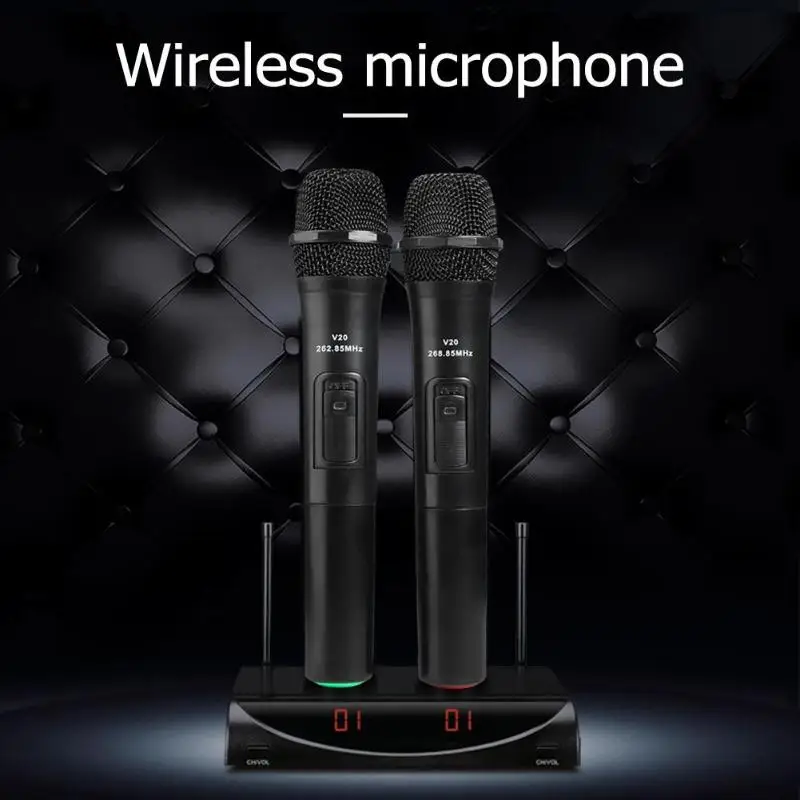 2pcs Pametni Brezžični Ročni Mikrofon Mic Z USB Sprejemnik Zvoka Avdio Ojačevalnik Za Petje Karaoke Android Smart TV Box