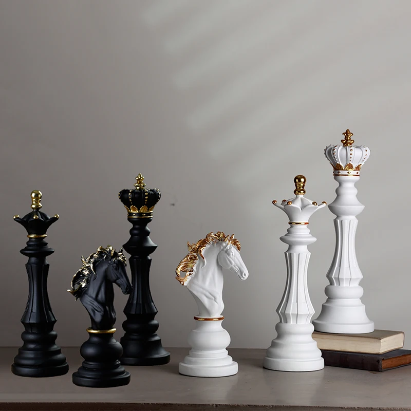 1Pcs Smolo, Šahovske Figure, družabne Igre Pribor Mednarodne Šahovske Figurice Retro Doma Dekor Preprosta Sodoben Chessmen Okraski