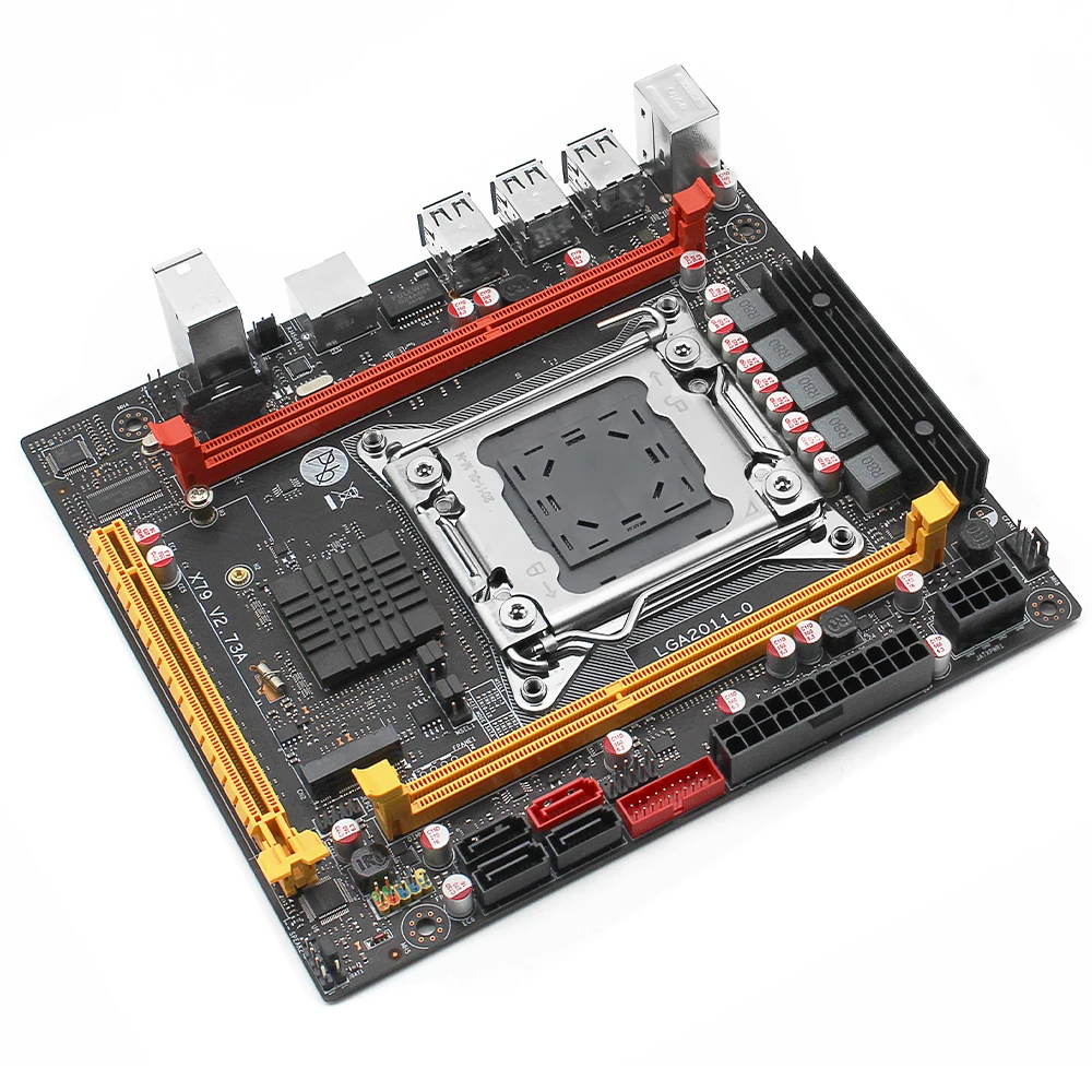X79 motherboard LGA 2011 set komplet z Intel xeon E5 2620 V2 procesor DDR3 16 GB(2 X 8 GB) ECC RAM pomnilnika X79 V2.73A