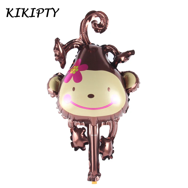 1pcs mini Big-ustjem opica balon Aluminija balon živali risanka visi opica otroka rojstni dan otroka, igrača oblikovan balon