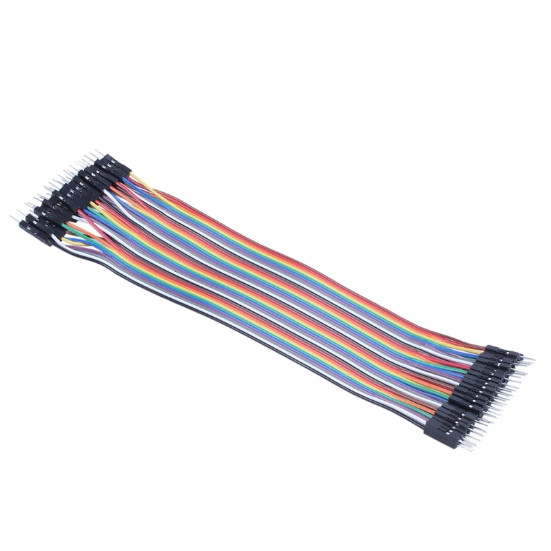 40pcs 20 cm 2.54 mm moški moški Breadboard skakalec žice kabel za Arduino