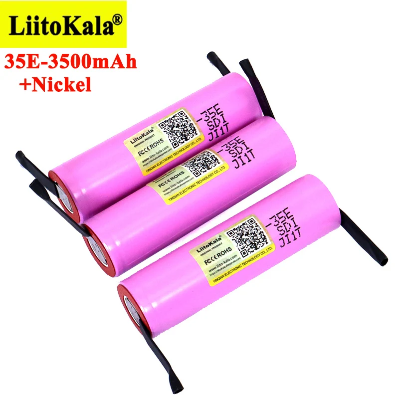 1-8PCS Liitokala INR18650 35E Original 18650 Baterija Litij-3500mAh 3.7 V, 25A Visoka Moč za Električna Orodja+Niklja Pasu