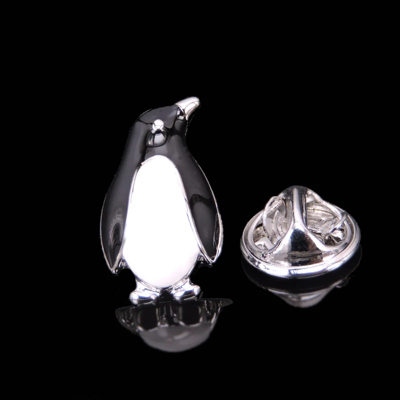Srčkano živali črno-bele Pingvin Broška men ' s River Pin oblačila, nahrbtnik značko za moške in ženske, modni nakit