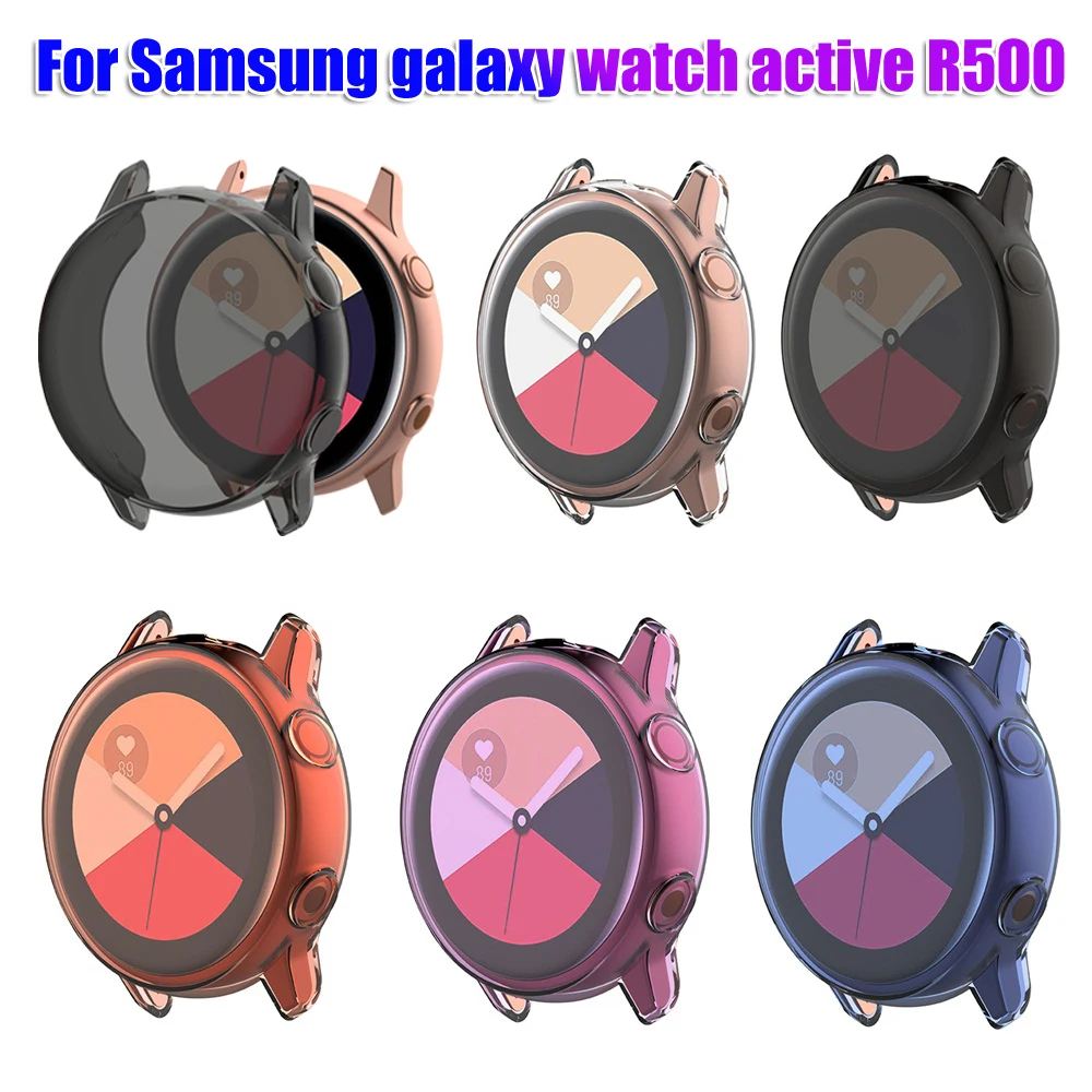 Silikonski Polno Primeru Zajema Slim TPU Zaslon Lupini za Zaščito Samsung Galaxy Watch Aktivno 40 mm Pametno Gledati Zaščitnik Primeru