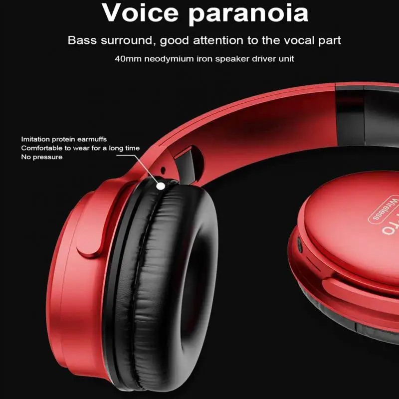 H1 Pro Slušalke HI-fi Brezžične Stereo Slušalke Gaming Slušalke Nad uho, Bluetooth, združljiva Z Mic Podpira TF Kartice