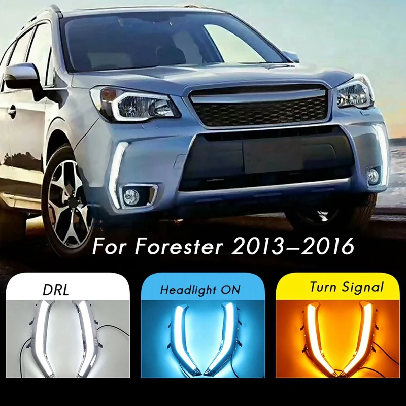 Za Subaru Gozdar 2013-2016 LED DRL Dnevnih Luči Odbijača, Luči za Meglo svetlobni pramen