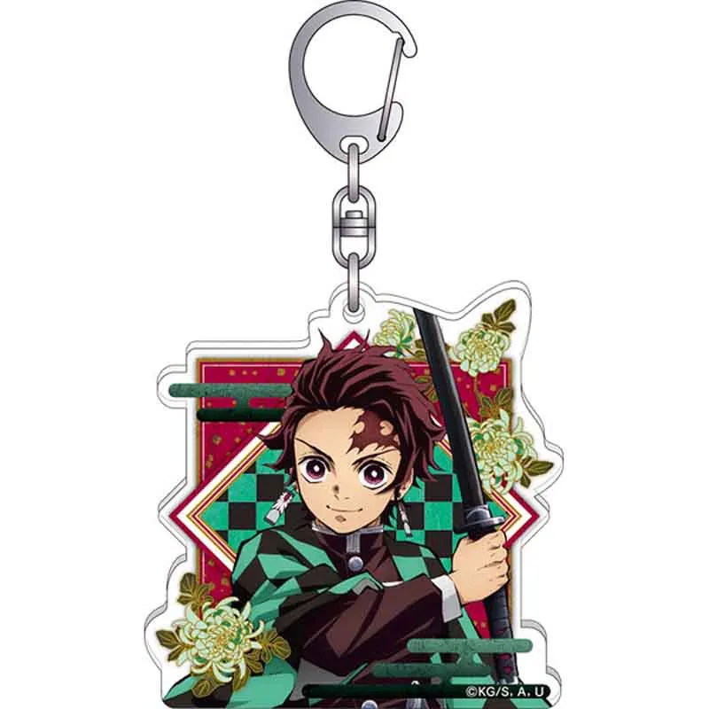 Demon Slayer Keychain Ženska Anime Key Ring Akril Keyring Srčkan Ključnih Verige Smešno Otroci Človek Dekleta Agatsuma Zenitsu Kimetsu Ne Yaiba