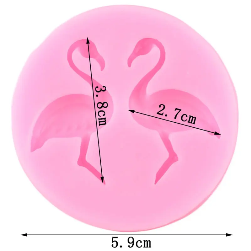 Flamingo Silikonsko Plesni Cupcake Pokrivalo Fondat Torta Dekoraterstvo Orodja Baby Stranka Torta Dekoraterstvo Orodja Sladkarije Gline Plesni Čokolado