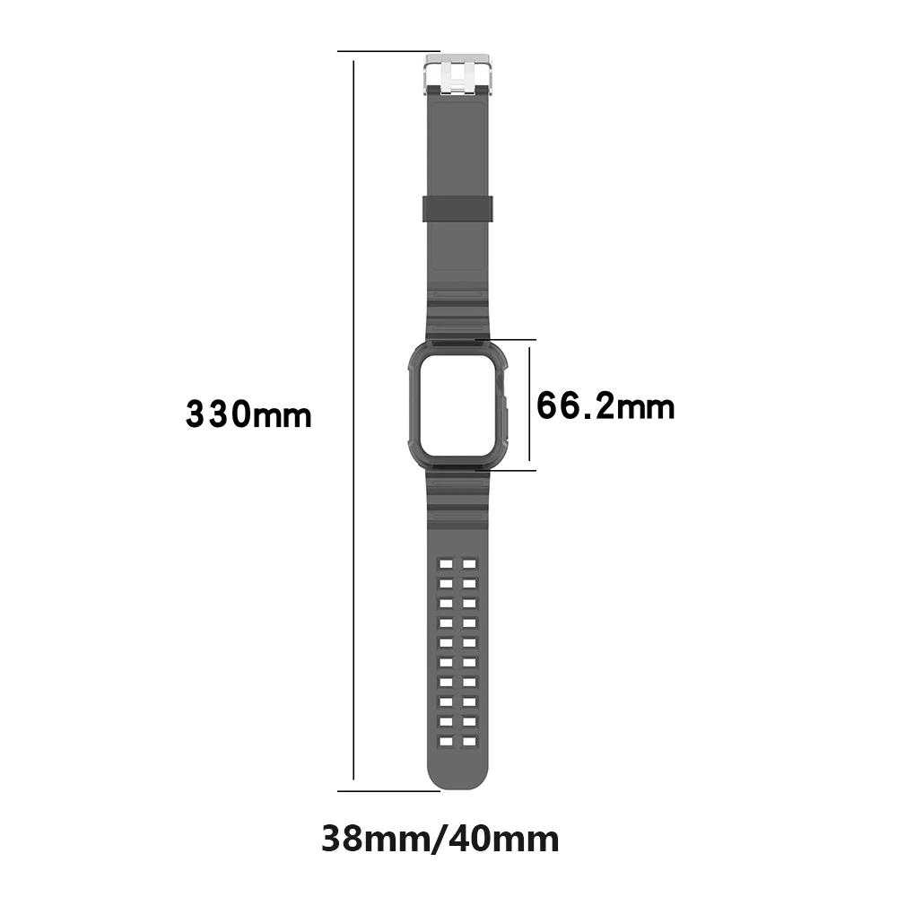 Kristalno Šport Trak za Apple Watch Band Serije 6 5 Pregleden Watchband za Iwatch 3 4 Zapestnica 38 mm 40 mm 42mm 44 mm
