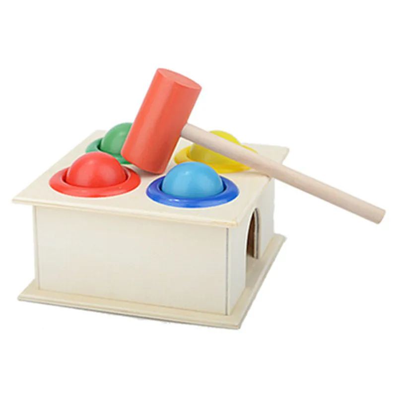Baby Klapa Montessori Izobraževalne igrače, Lesene 3D Lahko Kladivo Polje Tolkala Igrače, Lesene Sensorys Jigsaws Usposabljanje, Učenje Igrače