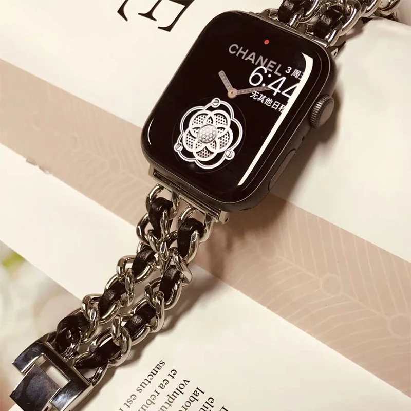 Luksuzni iz Nerjavečega Jekla, Trak Za Apple Watch 6 5 4 3 Band 38 mm 42mm Zapestnica za iWatch serije mp 2 1 40 mm 44 wirst