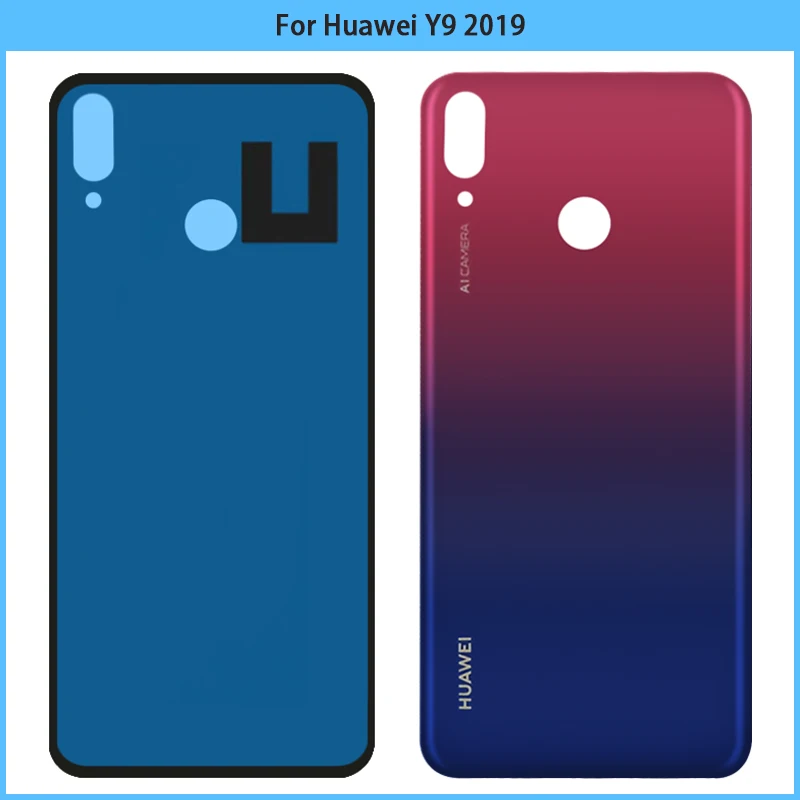 Novo Za Huawei Y9 2019 Baterije Hrbtni Pokrovček Zadnja Vrata Stanovanja Primeru Zamenjave Y9 2019 JKM LX1 LX2 LX3 Pokrov Baterije