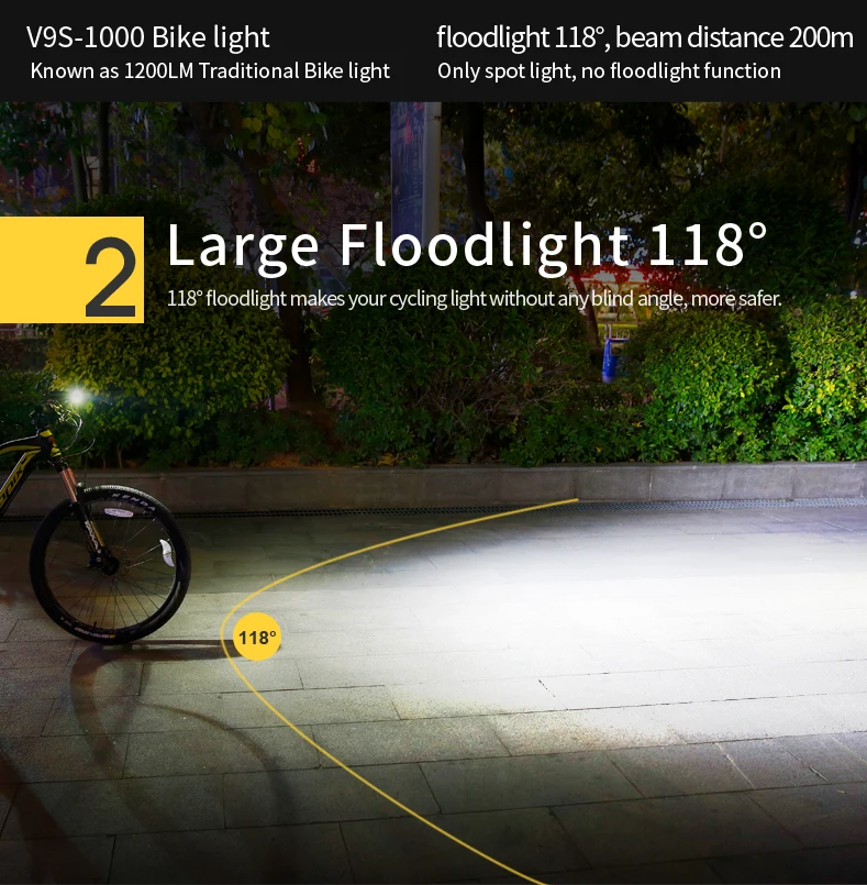 GACIRON Kolo kolo Smerniki Nepremočljiva 1000 Lumnov MTB Kolesarski Flash Luči Spredaj LED Svetilko Svetlobe Moči banke kolesarske opreme