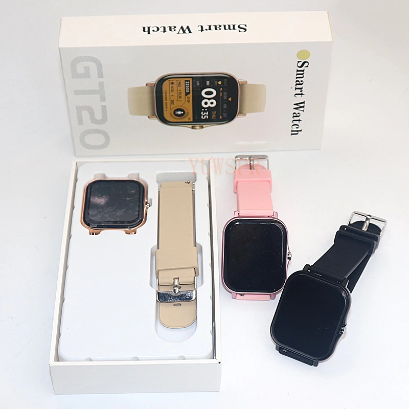 Pametno Gledati Manšeta Moški Ženske Fitnes Tracker IP67 Nepremočljiva Smartwatch Srčnega utripa Spanja Monitor 1.69 palčni Watch GT20