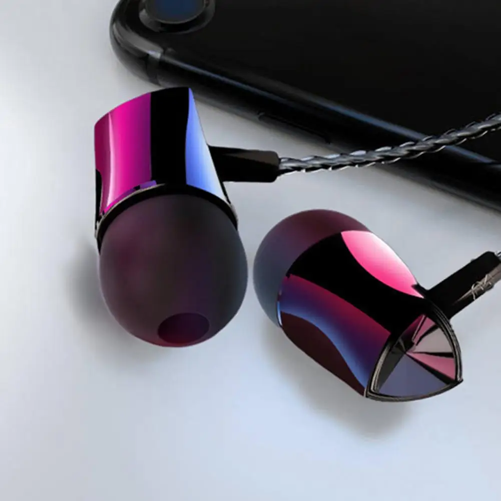 3,5 mm Žične Slušalke Galvanizacijo Bas Stereo in-ear Slušalke z Mikrofonom Hansfree Klic Telefonske Slušalke za Android iOS