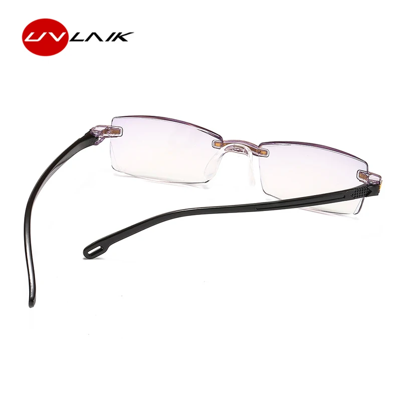 UVLAIK Moških Rimless Obravnavi Očala Ženske Anti Modra Svetloba Presbyopia Očala Moda Povečava Očala Dioptrije +1.5 +2.5
