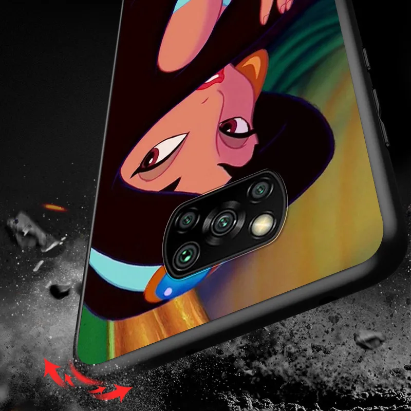 Disney Princesa Jasmine Za Xiaomi Poco X3 NFC M2 X2 F2 F3 C3 M3 F1 Pro Mi Igrajo Mešanico 3 A3 A2 A1 6 5 Lite Mehko Primeru Telefon