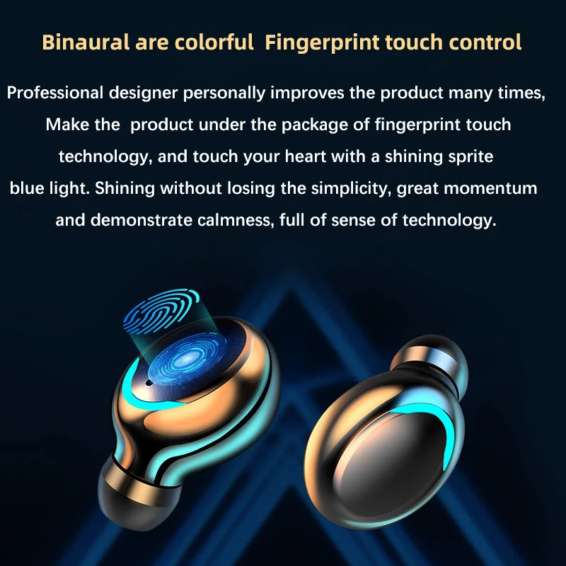KNUPATH F9-V5.0 Bluetooth 5.0 Slušalke TWS Prstnih Dotik Slušalke HiFI Stereo in-ear Čepkov Brezžične Slušalke za šport