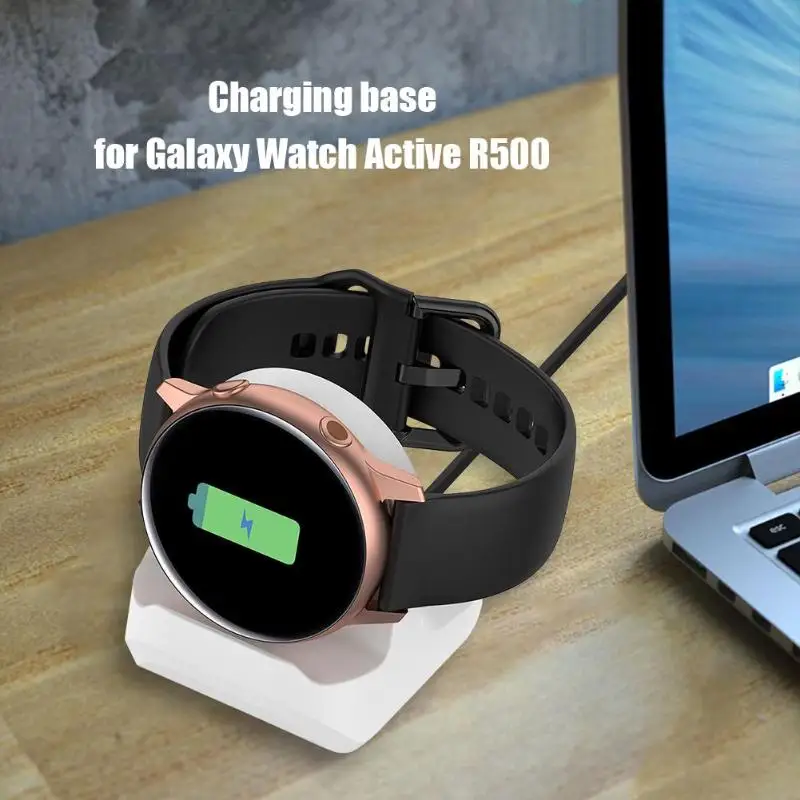 Silikonski Polnjenje Dock Stojalo, Kabel za Samsung Galaxy Watch Aktivno 40 mm R500 Pametno Gledati Polnilnik Držalo za Aktivno 40 mm R500 nova