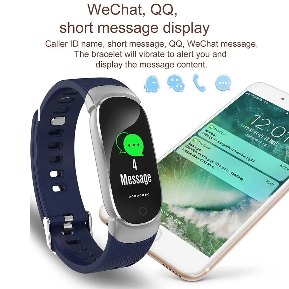 Nove Pametne Watch Zapestnica Moških Srčnega utripa, Spremljanje Bluetooth Smartwatch Ženske Športne IP68 Vodotesen trak Za Android IOS
