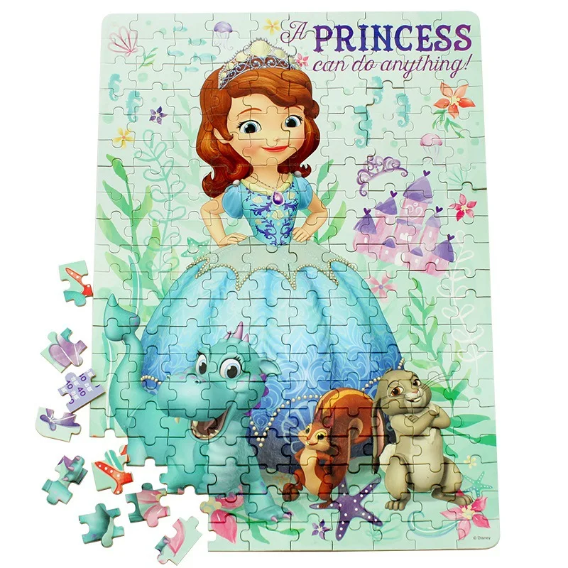 Disney Princesa Sophia Železa Polje Lesene Puzzle 200 Kosov V Zgodnjem Otroštvu Izobraževalne Igrače, Hobiji, Igre Za Otroke Darilo