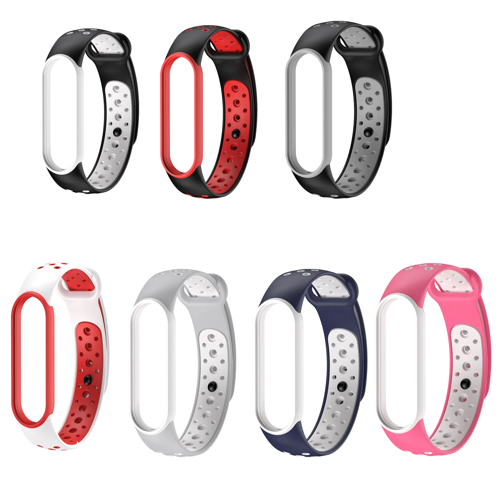 Gosear Moda Dual-Barve, Mehka Silikonska Watch Band Manšeta Zapestnica Trak za Xiaomi Mi Pasu 5 Pametna Zapestnica Dodatki