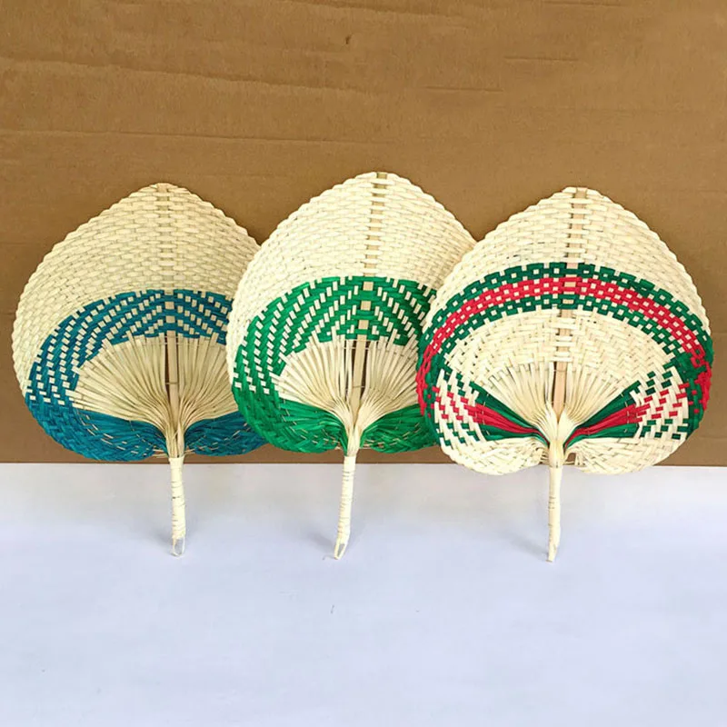 1PC Pisane Palmovih Listov Ventilatorjev Ročno Pletene Naravne Barve Palm Fan Tradicionalni Kitajski Obrti Poroko Korist Darila