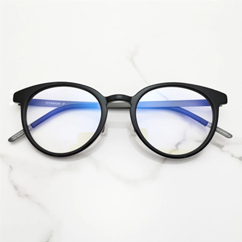 2021 Titana Očal Okvir Danske Blagovne Znamke Retro Okrogle Očala Optični Recept Očala Za Moške, Ženske