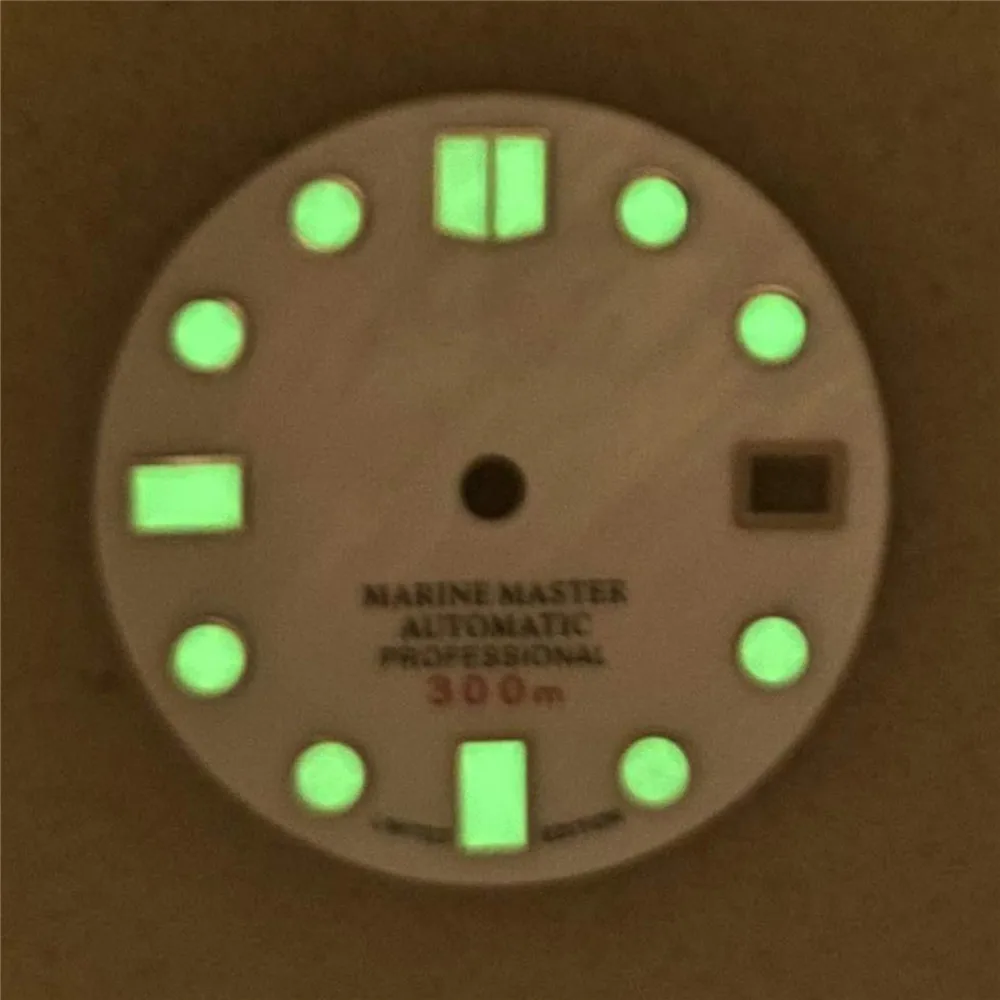 28.5 MM ročno uro Izbiranje Watch Izbiranje Zamenjava Zelena Svetleča za NH35/NH36/4R36 Watch Gibanja
