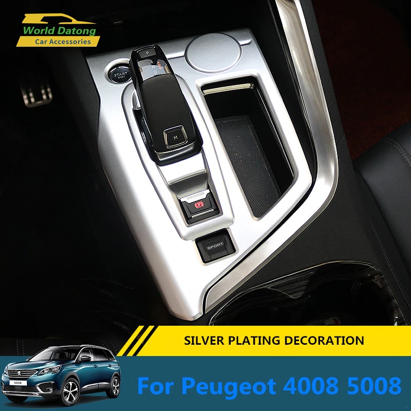 Za Peugeot 3008 GT 4008 5008 Ogljikovih vlaken Dekoracijo Prestavljanje Plošče ABS Notranjost Pokrova Trim 2017 2018 2019