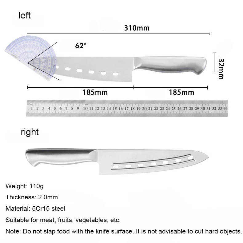 Novo Non-stick Suši Nož Japonski Sashimi Nož 5 Chrome Nerjavečega Jekla Kuhinje Kuhar Rezalnik Kuhanje Losos, Rezanje Cleaver