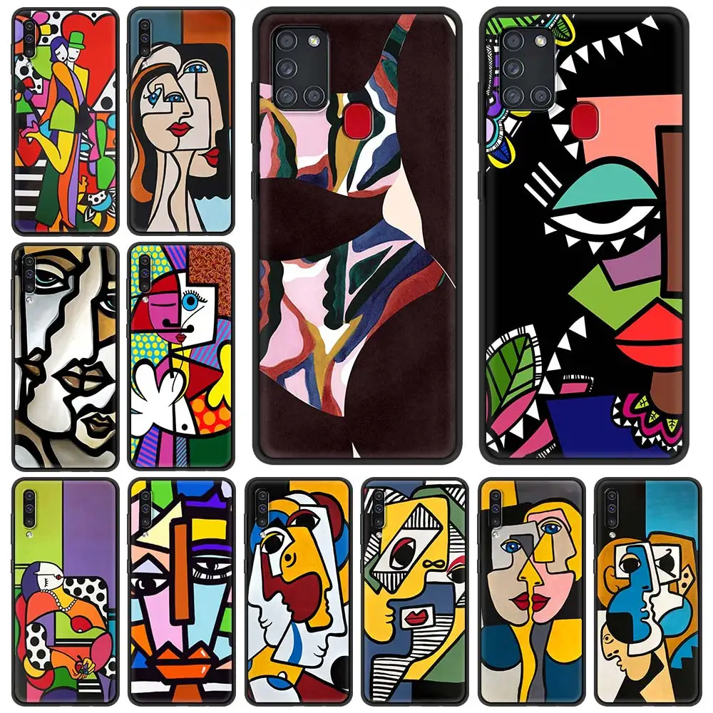 Picasso Abstraktna Umetnost Slikarstvo Silikonski Primeru Telefon Za Samsung Galaxy A50 A70 A10 A20e A30 A40 A20s A7 A9 2018 A10e Fundas Pokrov