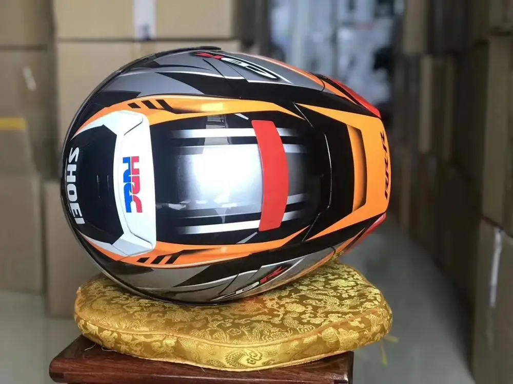 Poln Obraz Motoristična čelada X14 oranžna draga motor, čelada Jahanje Motokros Dirke Motobike, Čelada