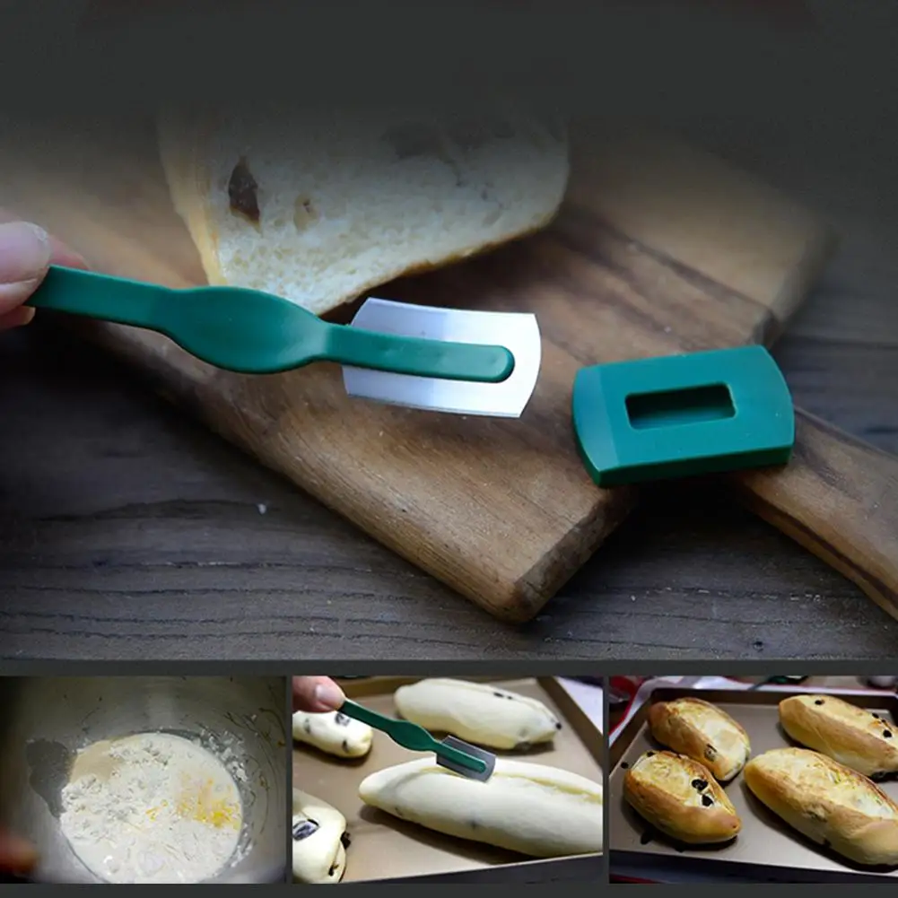 Visoka Kakovost Ukrivljen Kruh Nož Kuhinjski Pripomočki Za Peko Rezilo Iz Nerjavečega Jekla Kruh Rezalnik