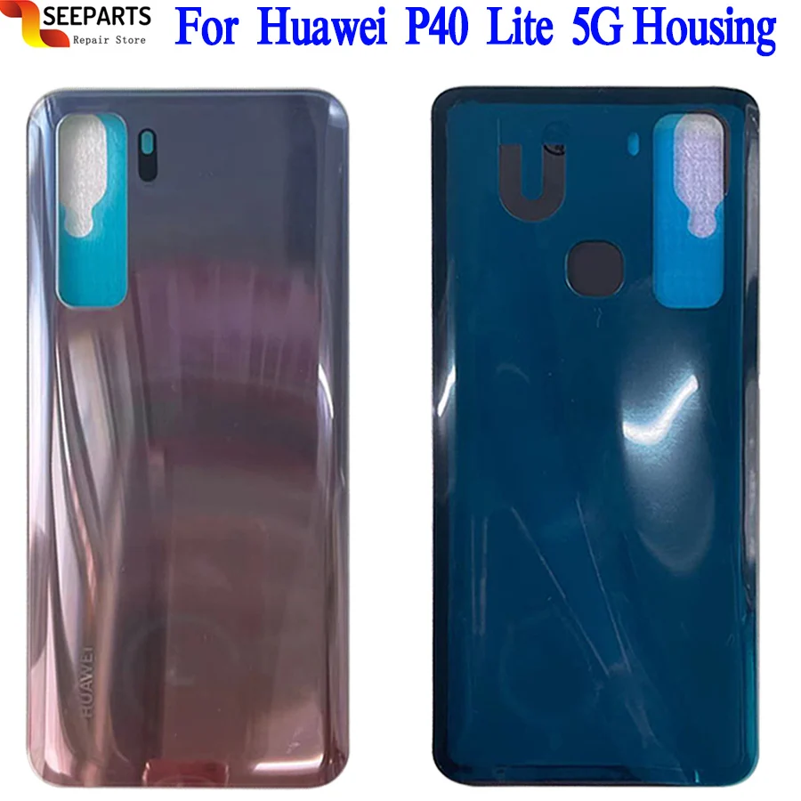 Za Huawei p40 lite 5G Pokrovček za Baterijo Nazaj Stekla Zadaj Pokrov Baterije Vrata Stanovanja Za Huawei Nova 7 se Nova7 se Pokrov Baterije