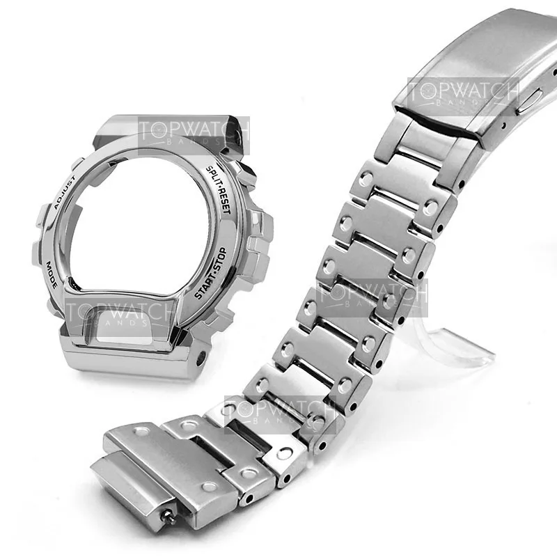 Za DW6900 Kovinski Watchbands In Ploščo Serije 316L iz Nerjavečega Jekla Trak Spremenjen Watch Pribor Orodja