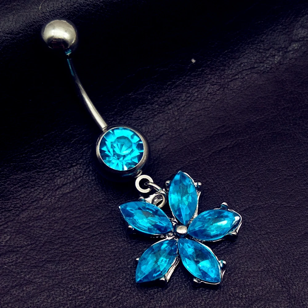 5pcs 2019 mešanica slog letnik blue angel sova cvet srce visijo popka trebuh bar gumb obroči body piercing nakit