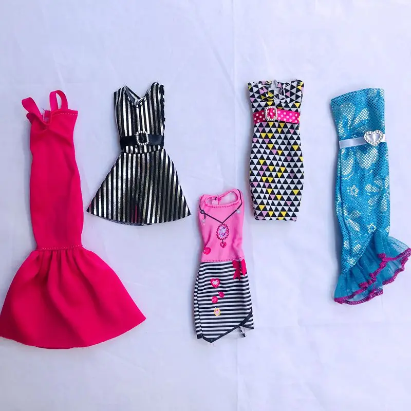 Novih 5 točk/ Veliko Obleko Za Barbie Igre Cook Nositi Obleko, Hlače, Vrhovi 30 Cm Miniaturni Pribor Sirena Obleko DIY Darila Dekleta