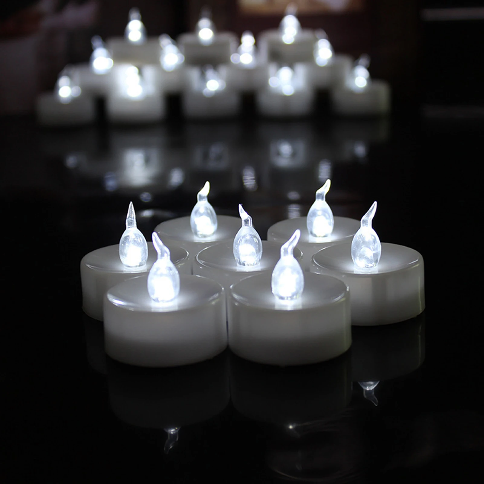 1pcs Led Sveča Čaj Luči baterijske Svetilke Barvno Simulacija Plamena Čaj Luči Poroka Doma Stranka Dekoracijo Ponaredek Sveče