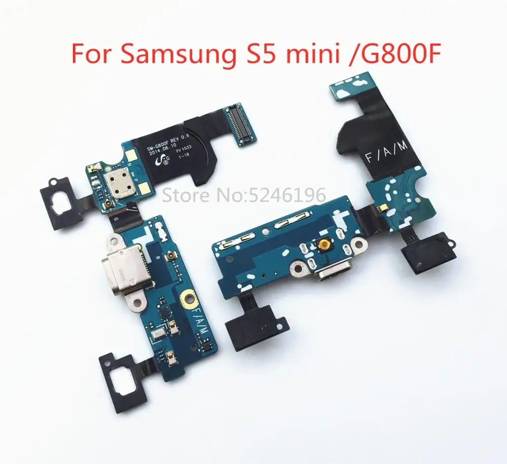 Za Samsung Galaxy S5 mini G800F USB Vtič za napajanje Vtičnica Priključek za Polnjenje Dock Vmesnik Avdio Vtičnica za Slušalke Flex Kabel