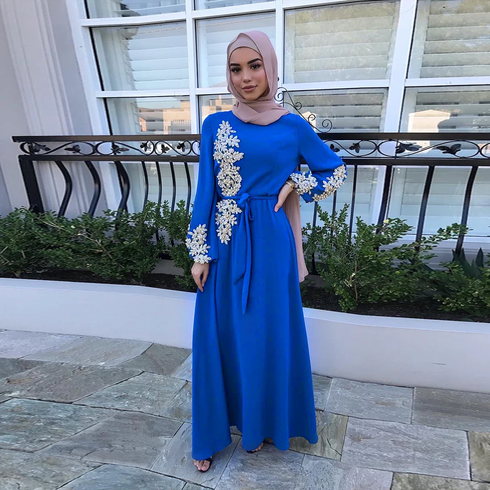 Tam Kaftan Dubaj Abaya Turčija Muslimanske Ženske Hidžab Obleko Islam Caftan Marocain Obleke Vestidos Eid Mubarak Haljo Femme Abayas
