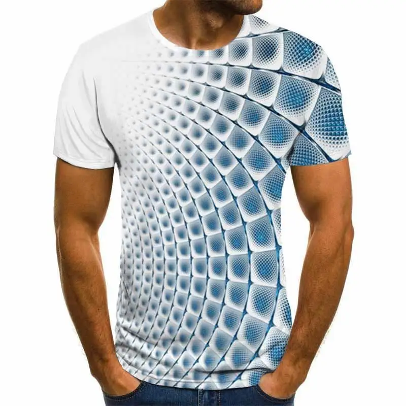 2020 Poletje Tridimenzionalni 3d Vortex T -Shirt Moški Ženske Modni 3d T Majica Kratek Rokav Harajuku Hip Hop Srčkan Tshirt