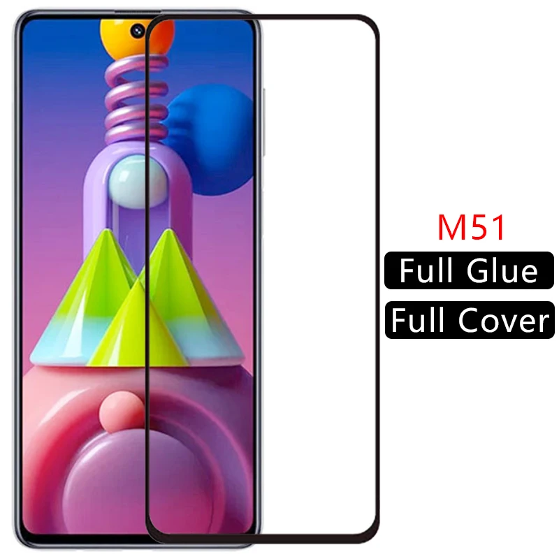 9d kaljeno steklo screen protector for samsung m51 primeru, da kritje na galaxy m 51 51m zaščitna telefon coque vrečko samsungm51 galaxym51