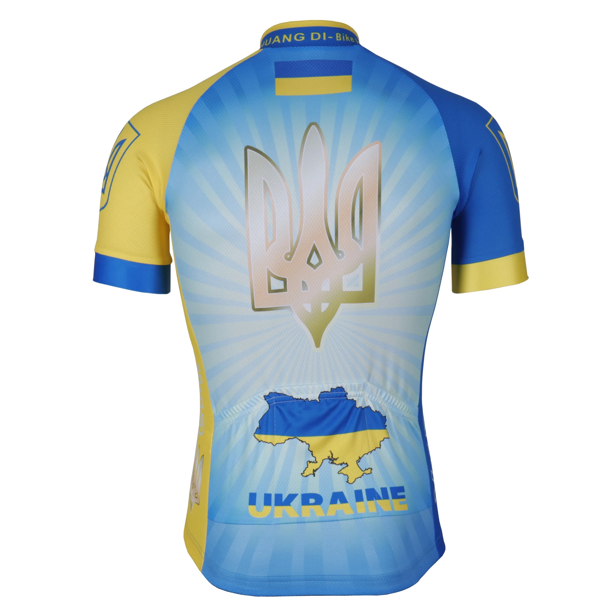 Kolesarski Dres MTB Jersey 2021 Ukrajina Team Kolesarski Dresi Moških' Kratek Rokav Bike Wear Poletje Premium Kolesarska Oblačila