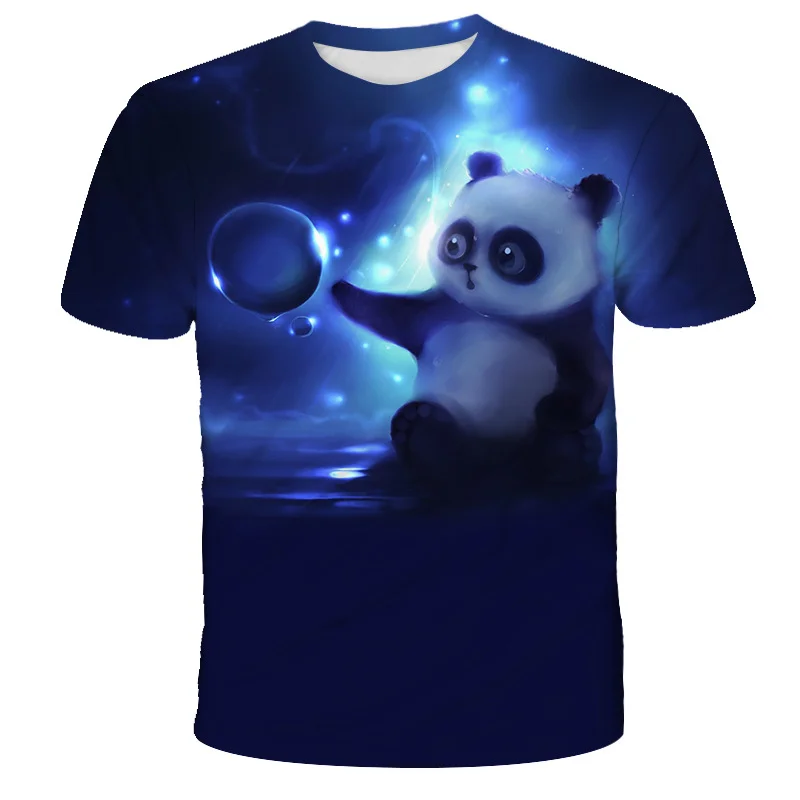 2021 Nov Modni vroče Panda Vzorec 3D Tisk T-Shirt Moški in Ženske, Modni Kratka Sleeved Priložnostne Risanka T-Shirt Harajuku Vrhovi