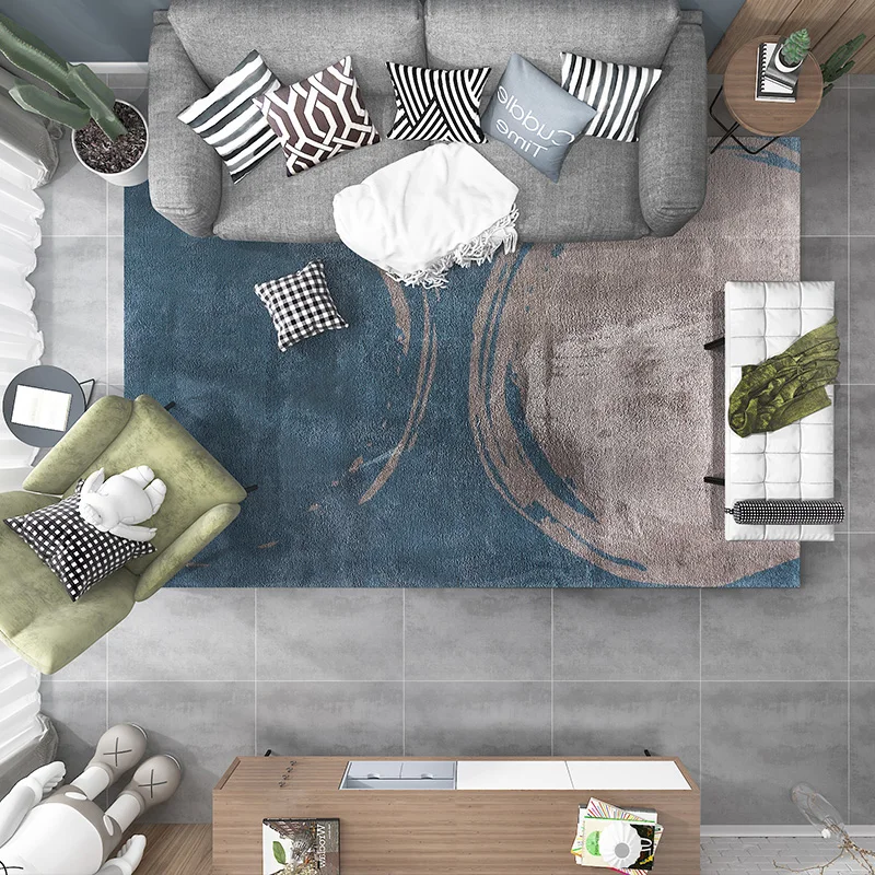 Sodobna preprost dnevni sobi preprogo povzetek gradient kavč čaj tabela odejo, spalnica, soba, postelja odejo