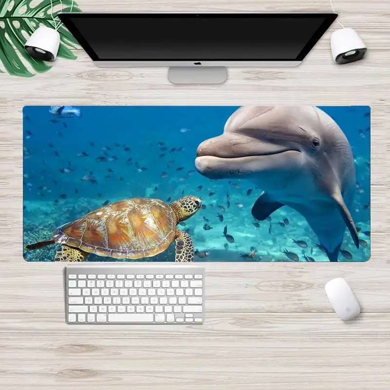 Na dnu Morske Želve Hitrost Miši Trgovini na Majhne Mousepad Animacija XL Velik Igralec Mehko Tipkovnico PC Desk Mat Takuo Mousepads