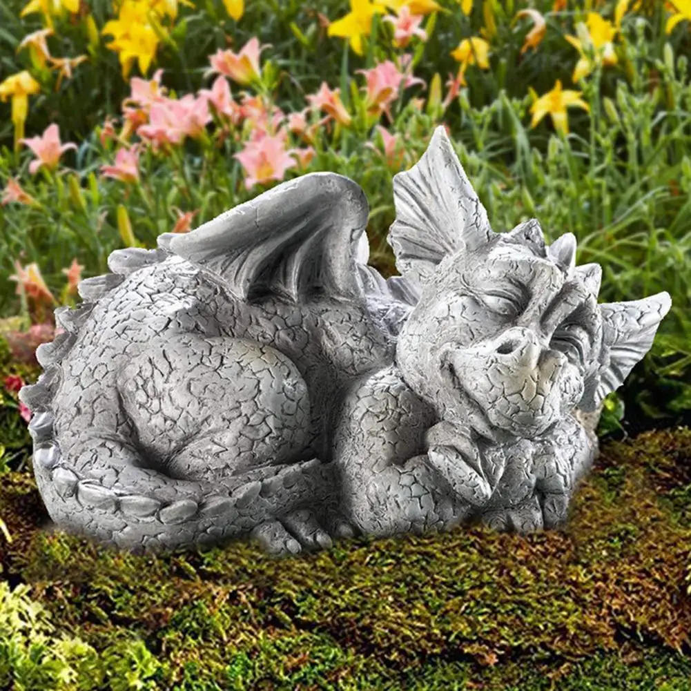 Dragon Kip Model Multi-uporabite Ročno Smolo Vrt Odlične Izdelave Skulpture Zaslon Dvorišče Dekoracijo