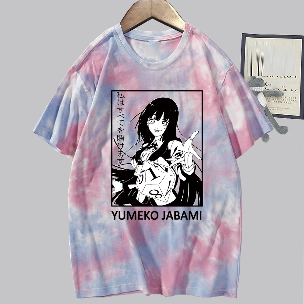 Anime Kakegurui T-shirt Krog Vratu Tee Srajce Tank Yumeko Jabami majica s kratkimi rokavi Ženske T-shirt