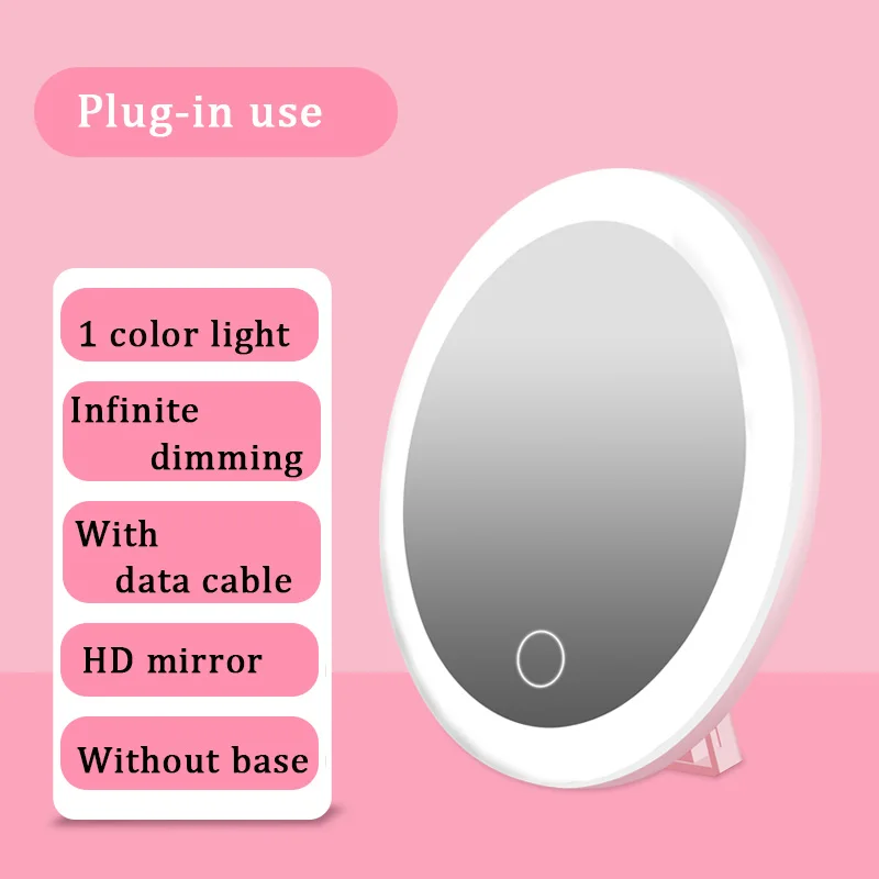 360 Rotacijski LED Ogledalo Ogledalo Ličila Svetlobe HD Tabela Ogledalo Smart Touch Kontrole Nastavljiva Svetloba Desk Kozmetični Stoječe Ogledalo